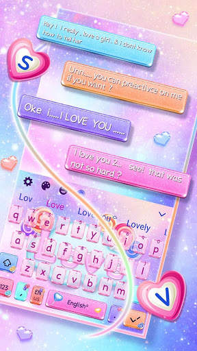 Love Pastel Keyboard स्क्रीनशॉट 2