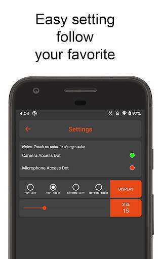 Access Dots - Camera, GPS, Mic screenshot 11