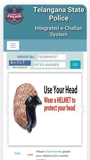 TS E challan - చలాన్  Traffic Challan checker screenshot 1