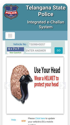 TS E challan - చలాన్  Traffic Challan checker screenshot 1