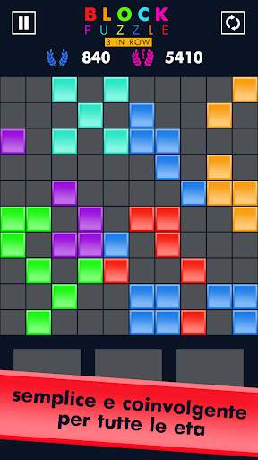 Blocco puzzle tre in fila (Block puzzle) screenshot 1