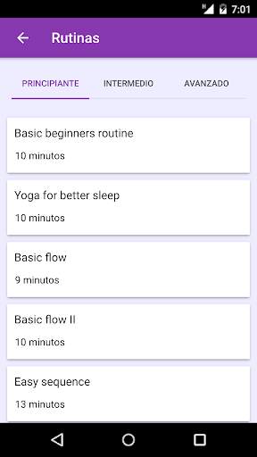 Yoga en casa - Videos y rutinas gratis en español screenshot 2