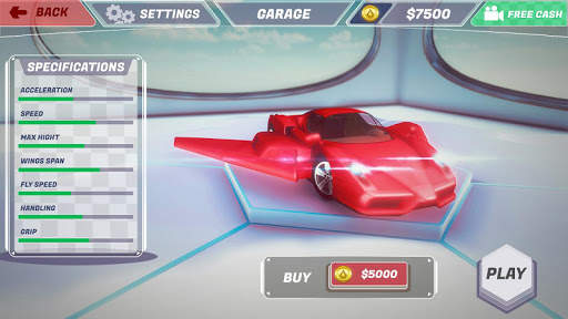 Futuristic Flying Car Racer screenshot 5