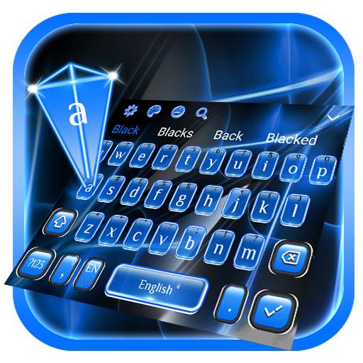 Black Blue Tech Future Keyboard 10001003