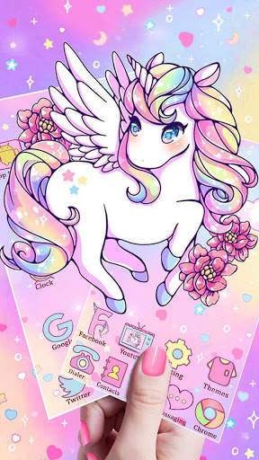 Cartoon Unicorn Themes 3D Wallpapers screenshot 3
