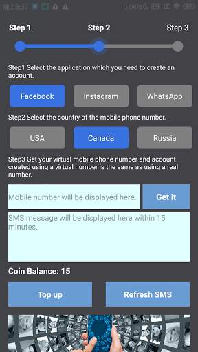 SMS Receive using virtual mobile phone numbers screenshot 3
