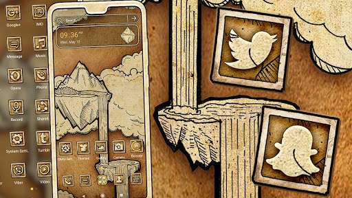 Mountain Sketch Launcher Theme screenshot 1