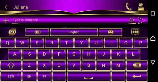 Free Abstract Violet Go Keyboard theme screenshot 9
