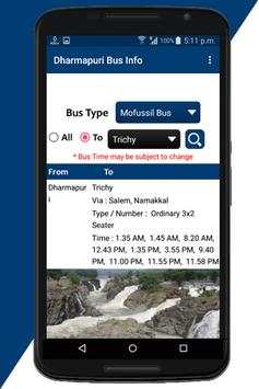 Dharmapuri Bus Info screenshot 5