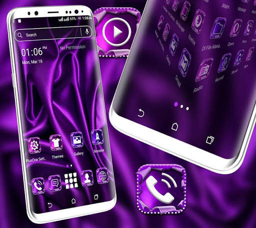 Purple Silk Launcher Theme screenshot 1