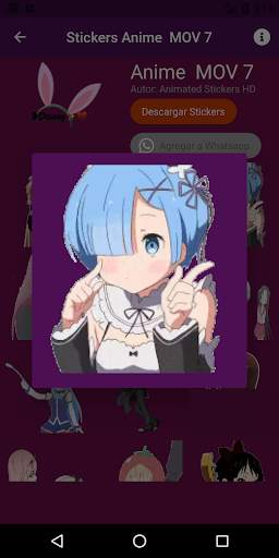 Animated anime stickers for WhatsApp. screenshot 7