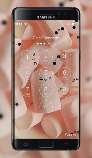 Sweet Marshmellow Lock Screen 3 تصوير الشاشة