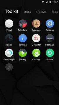 Pure Black Launcher Theme screenshot 3