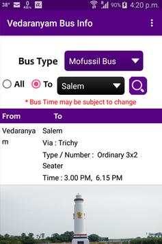 Vedaranyam Bus Info screenshot 5