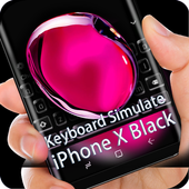 Keyboard for iPhone x black icon