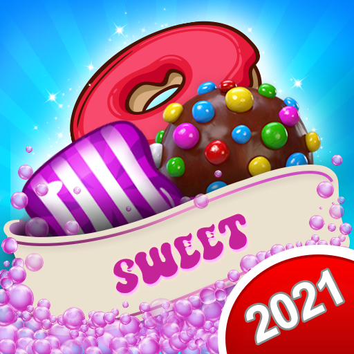 Sweet Sugar Candy Mania: Crush &amp; Pop Free Match 3 आइकन