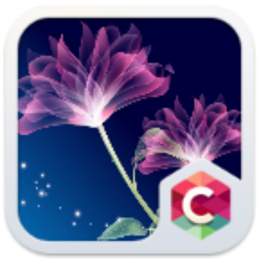 ธีมดอกไม้นีออนความงาม HD icon