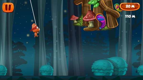Flying with Rope Bear Game screenshot 4