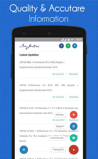 In JNTU Live Updates & Results screenshot 1