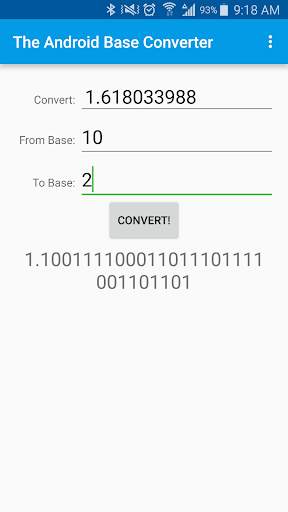 The Android Base Converter स्क्रीनशॉट 3