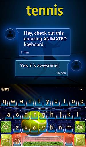 Tennis Animated Keyboard screenshot 3