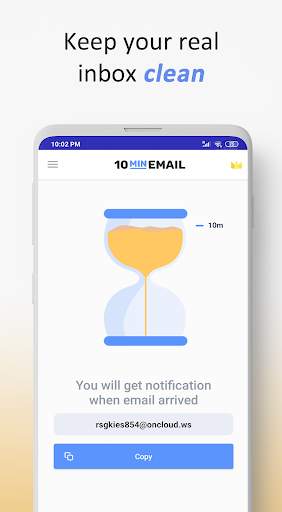 10 Minute Mail - Temp Mail screenshot 1