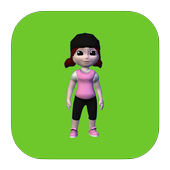 3D farm animals icon