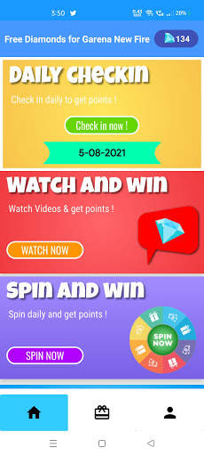 Free Diamonds for Garena new fire screenshot 1