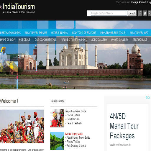 eIndiaTourism All India Travel and Tourism Guide screenshot 4