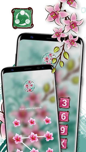 Pink Flower Painting Launcher Theme screenshot 4