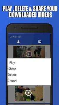 Downloader Videos For FB Browser screenshot 1