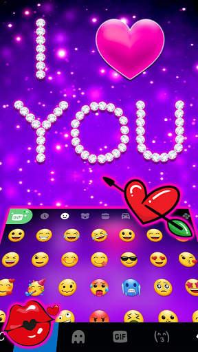 Diamond Purple Love Keyboard B screenshot 3