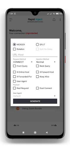 Rapid Inject - Free SSH/SSL/HTTP Tunnel VPN screenshot 4