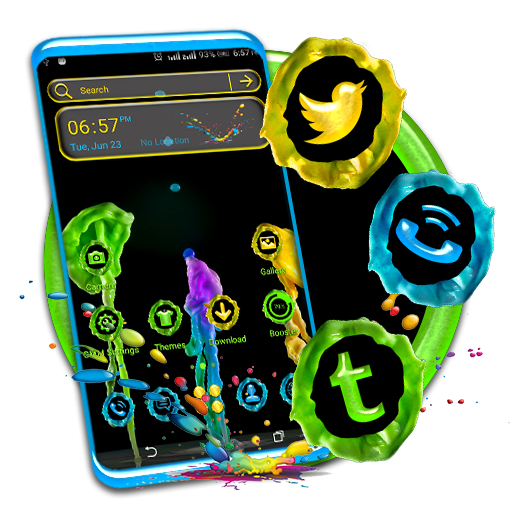 Colorful Melted Wax Theme Launcher icon