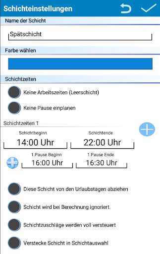 Verdienst Schicht Planer Lite screenshot 7