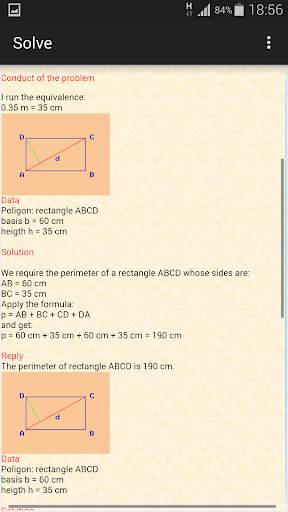 Geometry problems solver screenshot 2