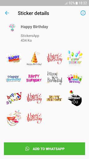 Happy birthday stickers for WhatsApp screenshot 7