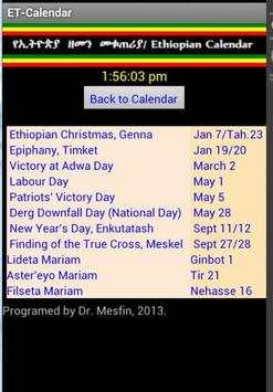 Ethiopian Calendar screenshot 2