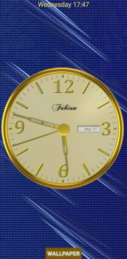 Gold Analog Clock screenshot 2