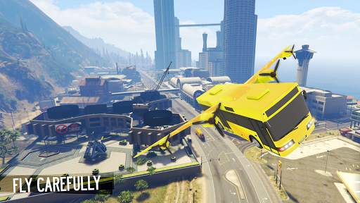 Ultimate Futuristic flying bus Driving Simulator screenshot 5