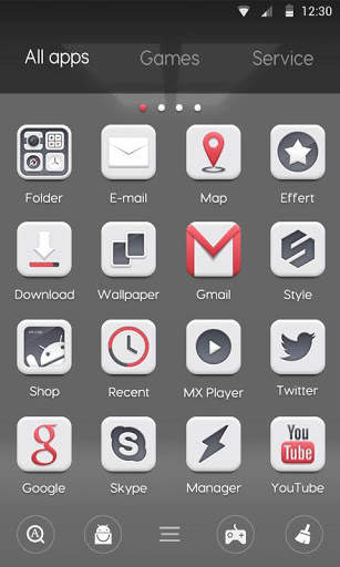 Square GO Launcher Theme screenshot 3