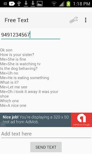 Free Text, Text anyone screenshot 1