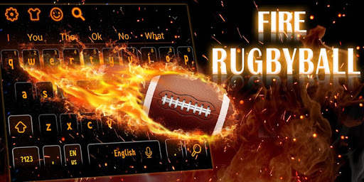 Fire Rugby Ball Keyboard Theme screenshot 5