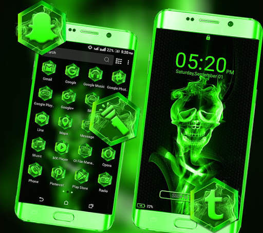 Smoke Skull Launcher Theme screenshot 1