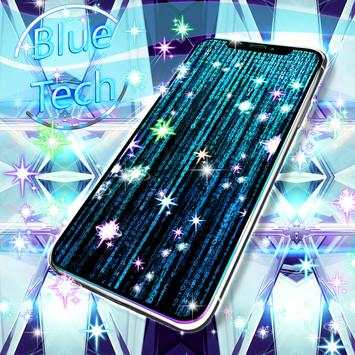 Blue tech live wallpaper screenshot 1