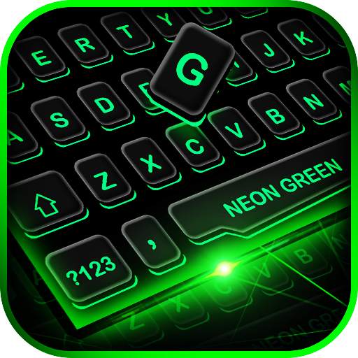 Neon Green Future Tech Keyboard 1.1