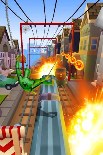 Subway hero spider : endless Dash Runner screenshot 1