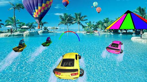 Water Surfer Car Floating Race screenshot 6