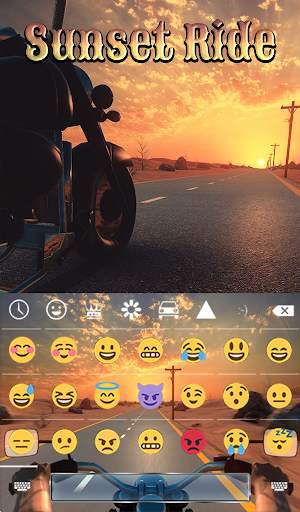 Sunset Ride Animated Keyboard स्क्रीनशॉट 4