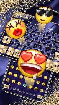 Blue Gold Luxury Keyboard screenshot 3